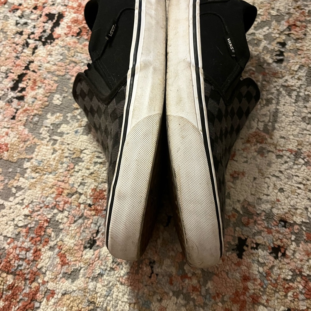 men's grey and black checkered vans - Picture 3 of 6